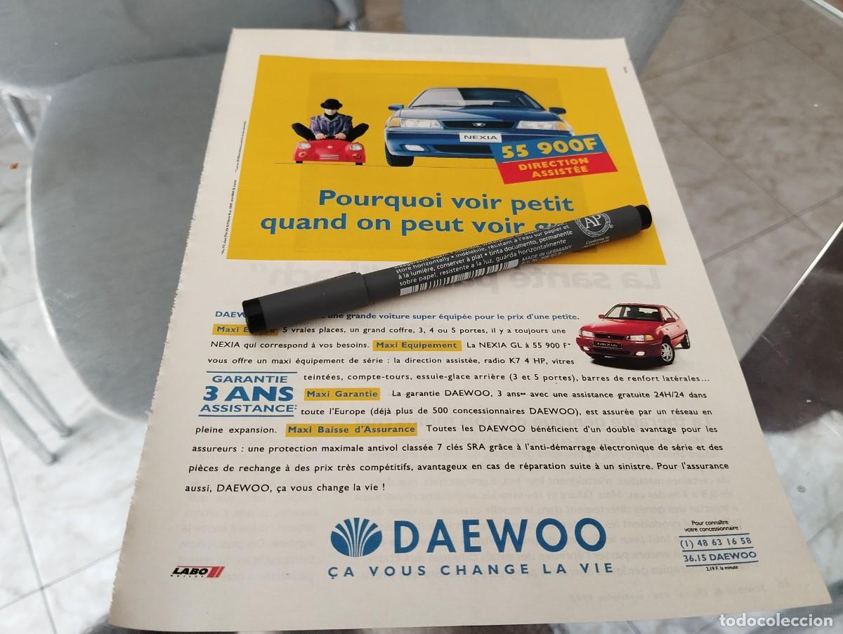 Coches y motocicletas: COCHE DAEWOO ANUNCIO PUBLICIDAD REVISTA FRANCESA 1995 BINITO PARA ENMARCAR