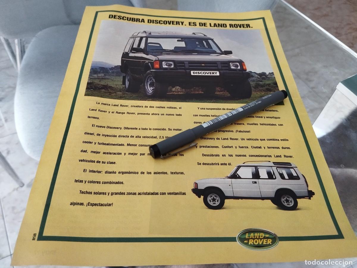 Coches y motocicletas: LAND ROVER DISCOVERY ANUNCIO PUBLICIDAD REVISTA 1991 BONITO PARA ENMARCAR