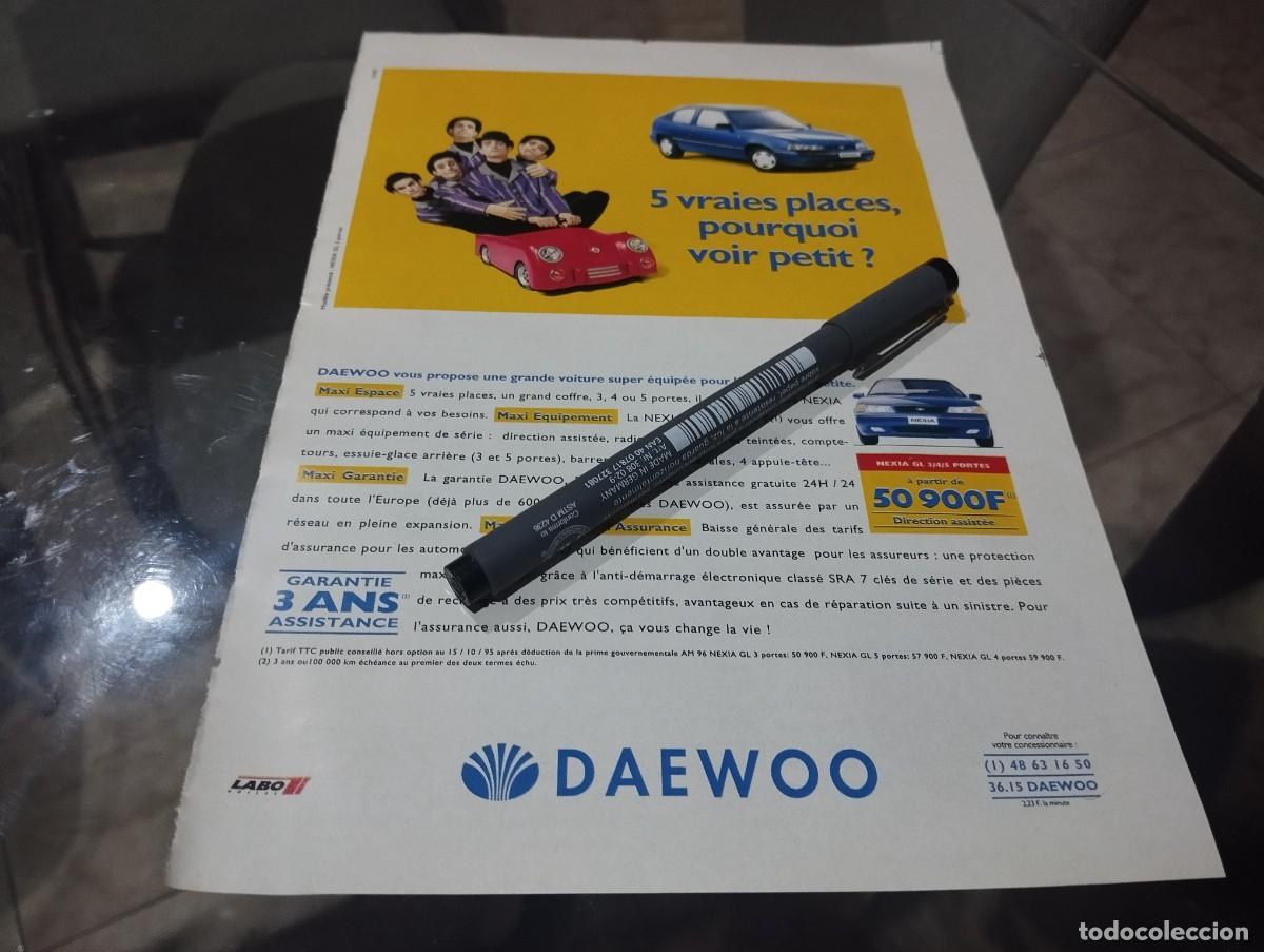 Coches y motocicletas: COCHE DAEWOO ANUNCIO PUBLICIDAD REVISTA FRANCESA 1995 BONITO PARA ENMARCAR