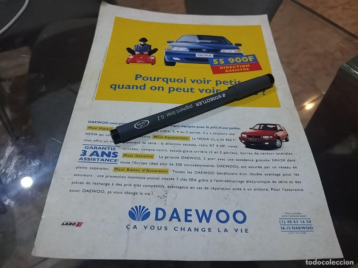 Coches y motocicletas: COCHE DAEWOO ANUNCIO PUBLICIDAD REVISTA FRANCESA 1995 BONITO PARA ENMARCAR