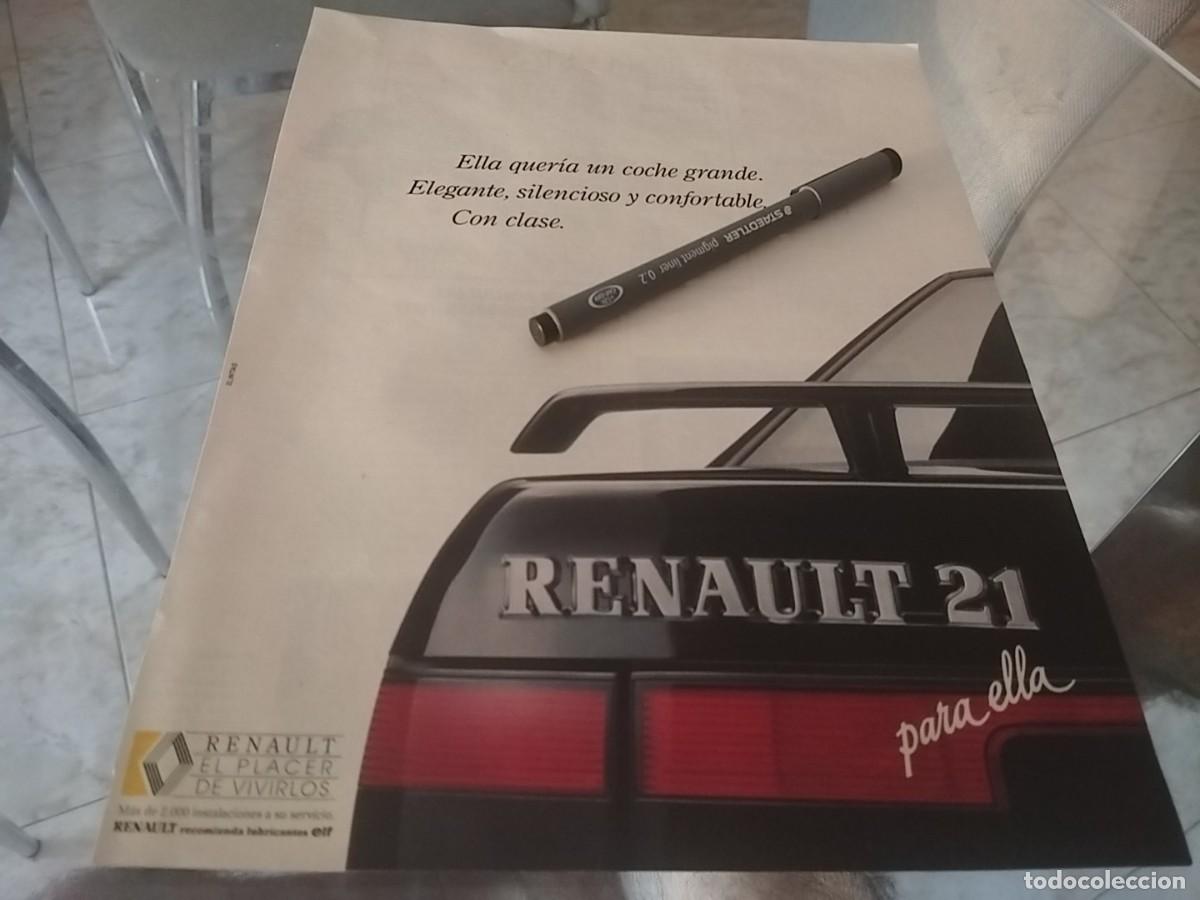 Coches y motocicletas: COCHE RENAULT 21 GTI 12V ANUNCIO PUBLICIDAD REVISTA 1991 BONITO PAR&Aacute; ENMARCAR