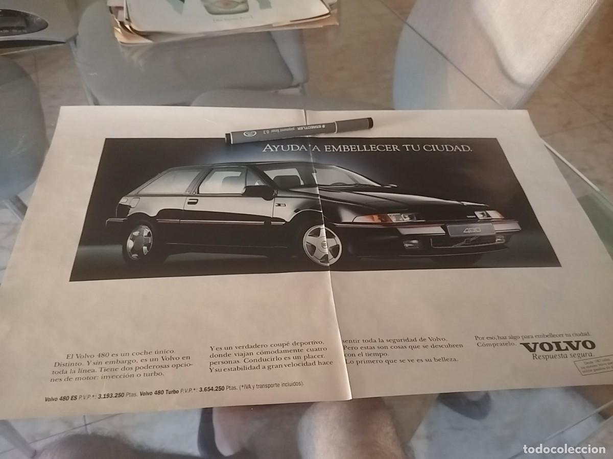 Coches y motocicletas: COCHE VOLVO 480 TURBO ANUNCIO PUBLICIDAD REVISTA 1991 BONITO PAR&Aacute; ENMARCAR