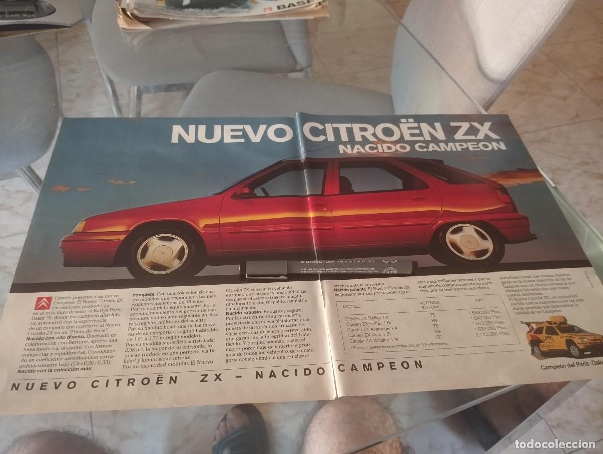 Coches y motocicletas: CITROEN ZX ANUNCIO PUBLICIDAD REVISTA 1991 BONITO PAR&Aacute; ENMARCAR