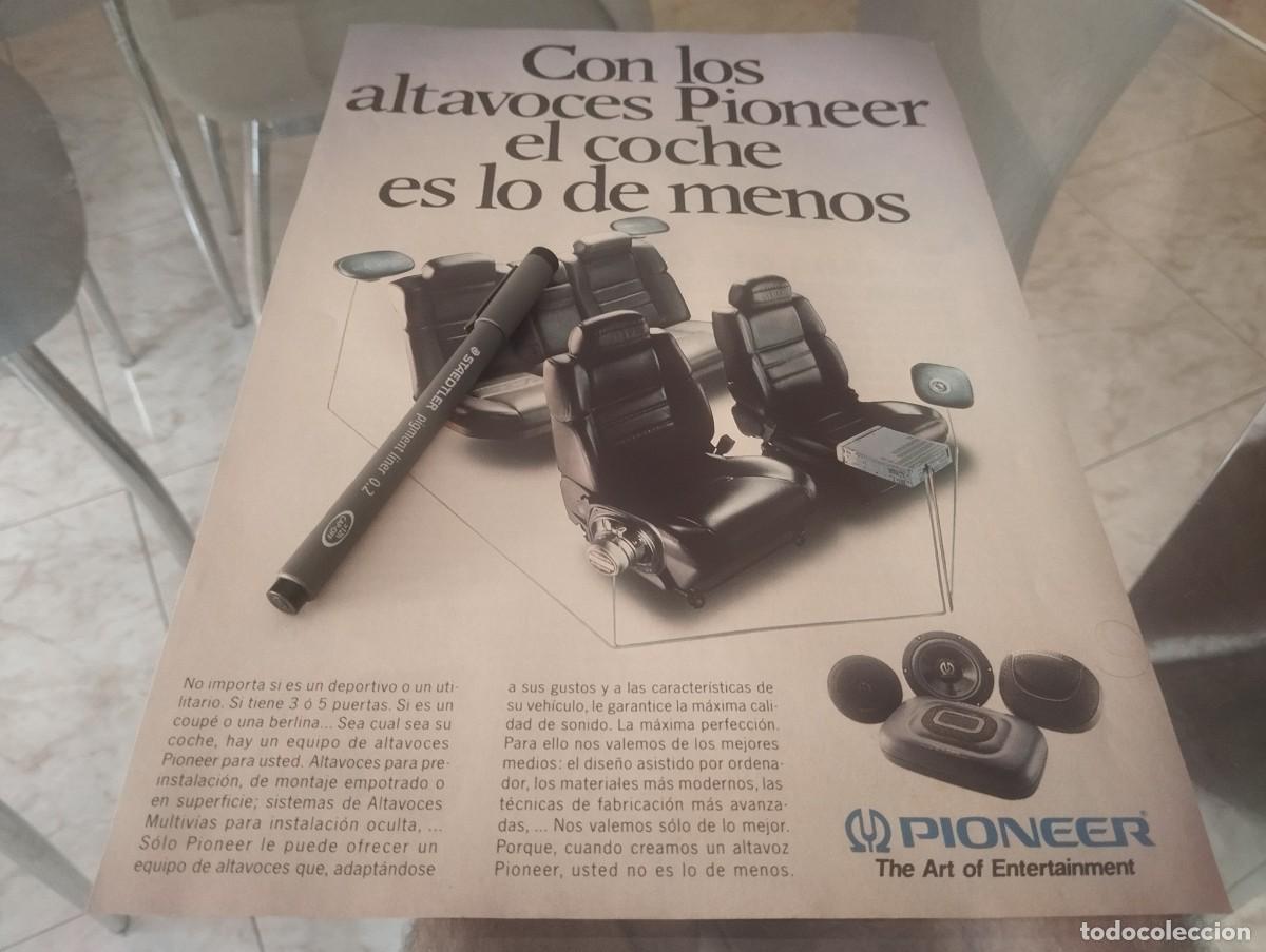 Coches y motocicletas: ALTAVOCES PIONEER ANUNCIO PUBLICIDAD REVISTA 1992 BONITO PARA ENMARCAR