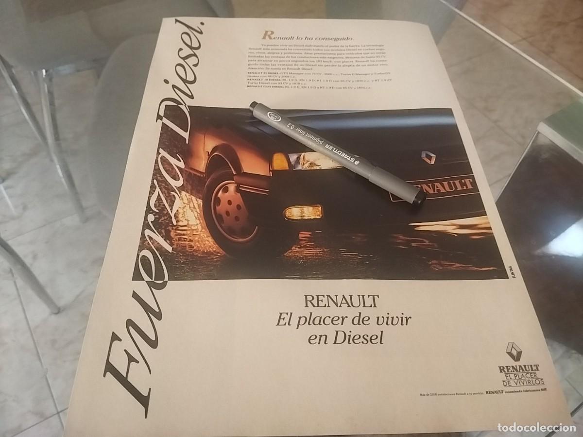 Coches y motocicletas: COCHE RENAULT DIESEL ANUNCIO PUBLICIDAD REVISTA 1992 BONITO PARA ENMARCAR