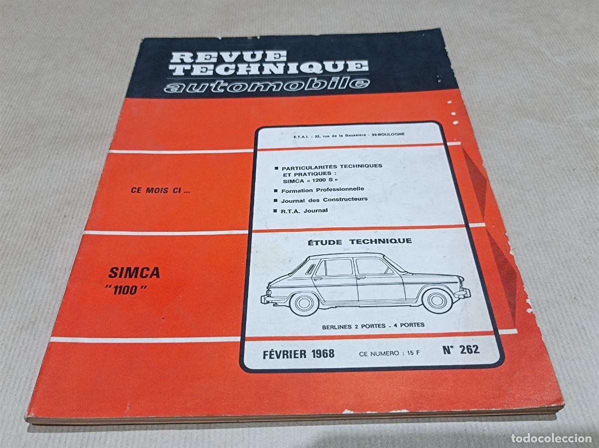 Coches y motocicletas: REVUE TECHNIQUE AUTOMOBILE N&ordm; 262 SIMCA 1100
