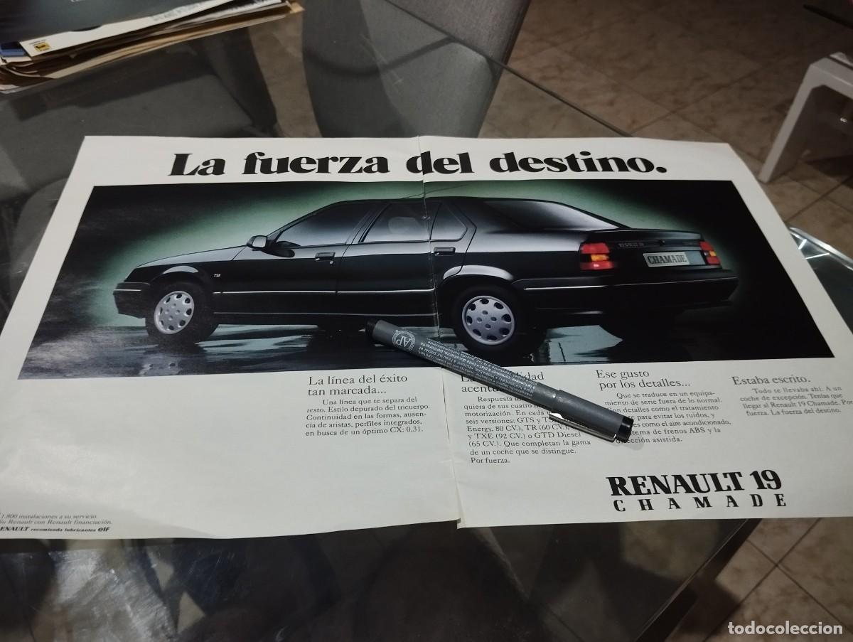 Coches y motocicletas: COCHE RENAULT 19 CHAMADE ANUNCIO PUBLICIDAD REVISTA 1990 BONITO PARA ENMARCAR