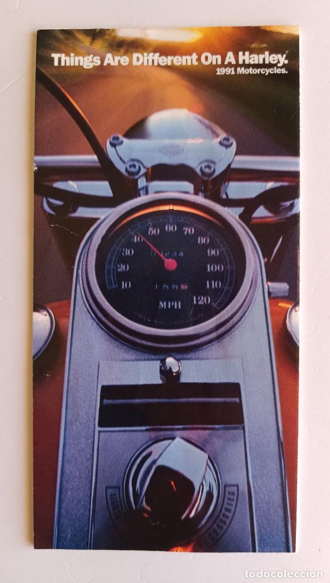 Coches y motocicletas: CATALOGO HARLEY DAVIDSON ORIGINAL A&Ntilde;O 1991 - DEPLEGABLE