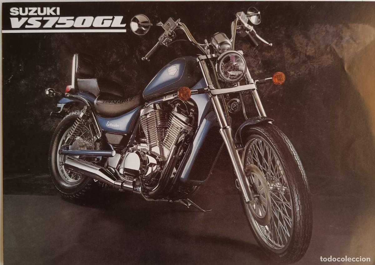 Coches y motocicletas: FOLLETO PUBLICIDAD MOTO SUZUKI VS 750 GL - MEDIDAS 29,5 x 21