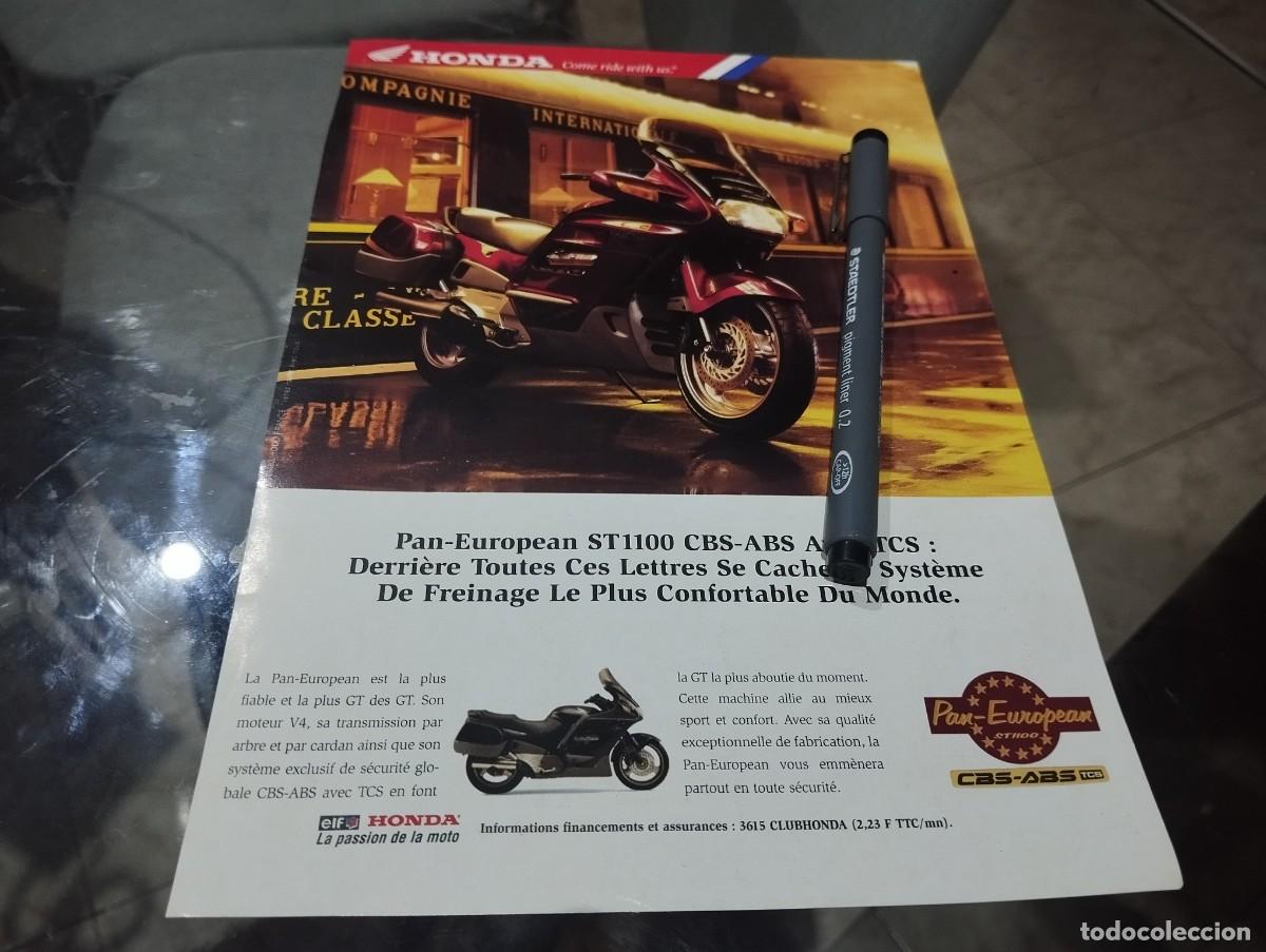 Coches y motocicletas: MOTOCICLETA HONDA ST 1100 CBS ABS ANUNCIO PUBLICIDAD REVISTA FRANCESA 1996 BONITO PARA ENMARCAR