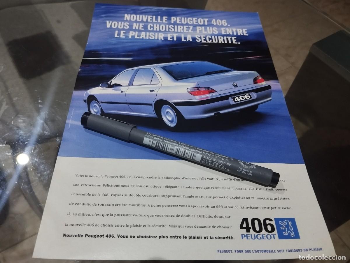 Coches y motocicletas: COCHE PEUGEOT 406 ANUNCIO PUBLICIDAD REVISTA FRANCESA 1996 BONITO PARA ENMARCAR