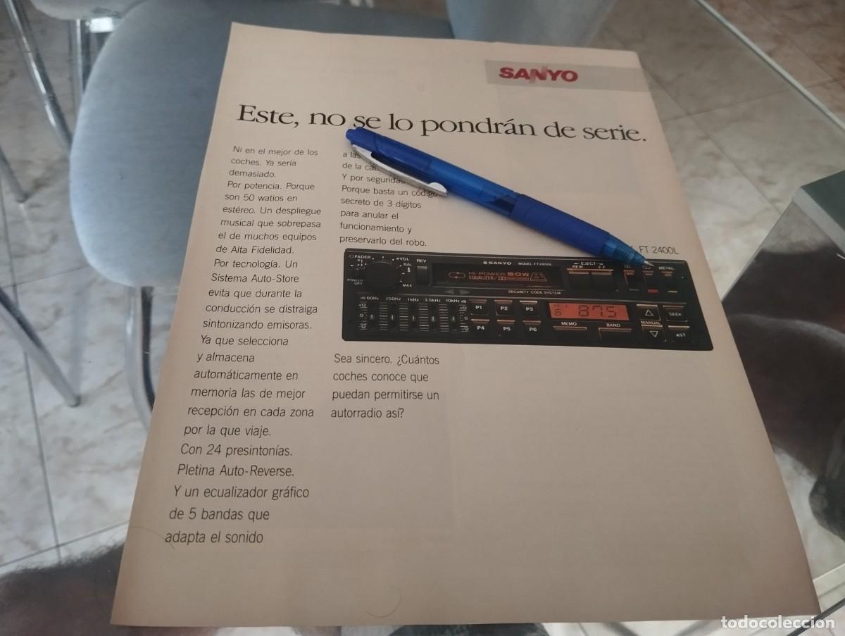Coches y motocicletas: CASSETTE SANYO ANUNCIO PUBLICIDAD REVISTA 1988 BONITO PARA ENMARCAR