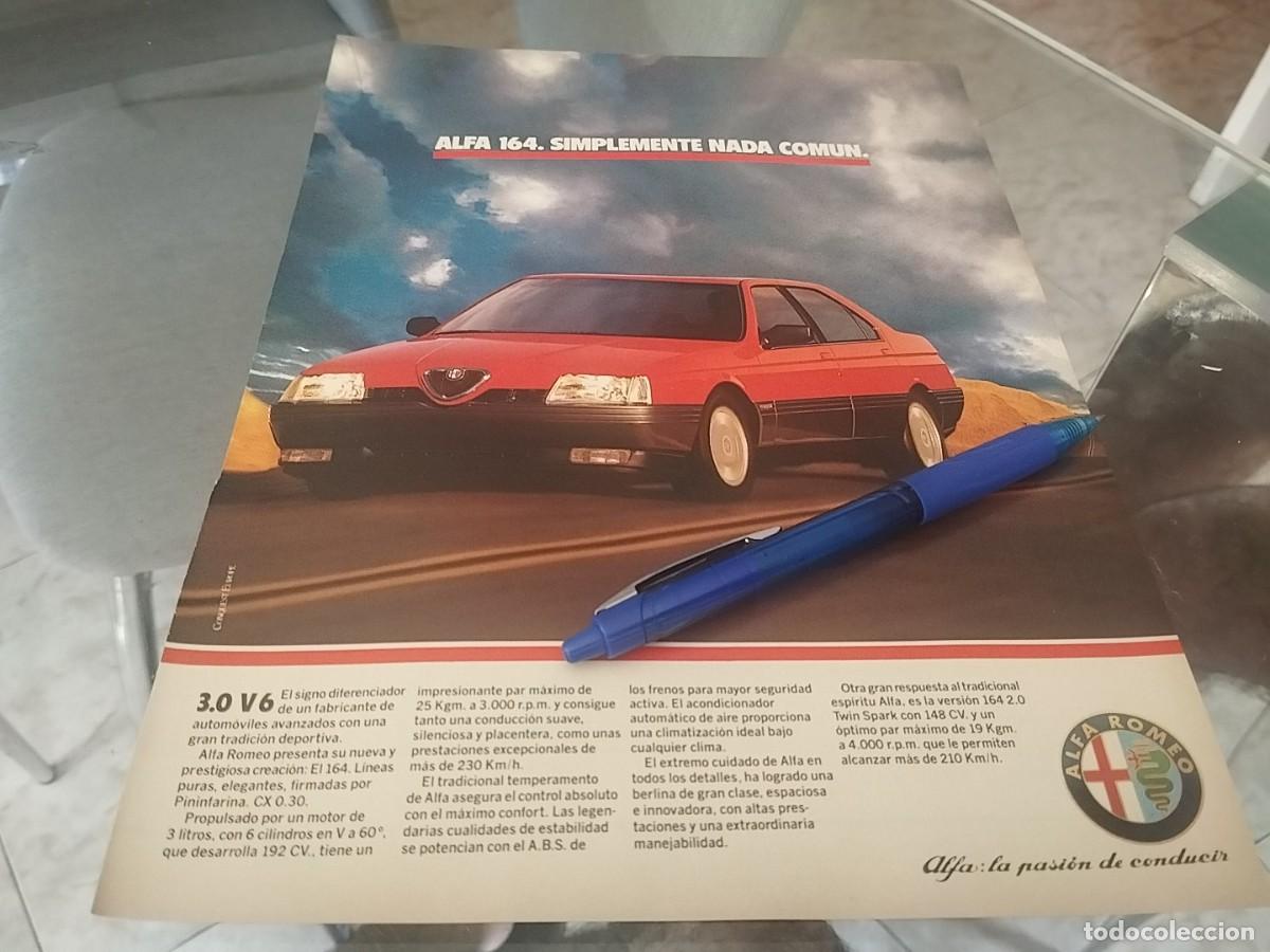 Coches y motocicletas: COCHE ALFA 164 3.0 V6 ANUNCIO PUBLICIDAD CLIPPING REVISTA 1988 BONITO PARA ENMARCAR