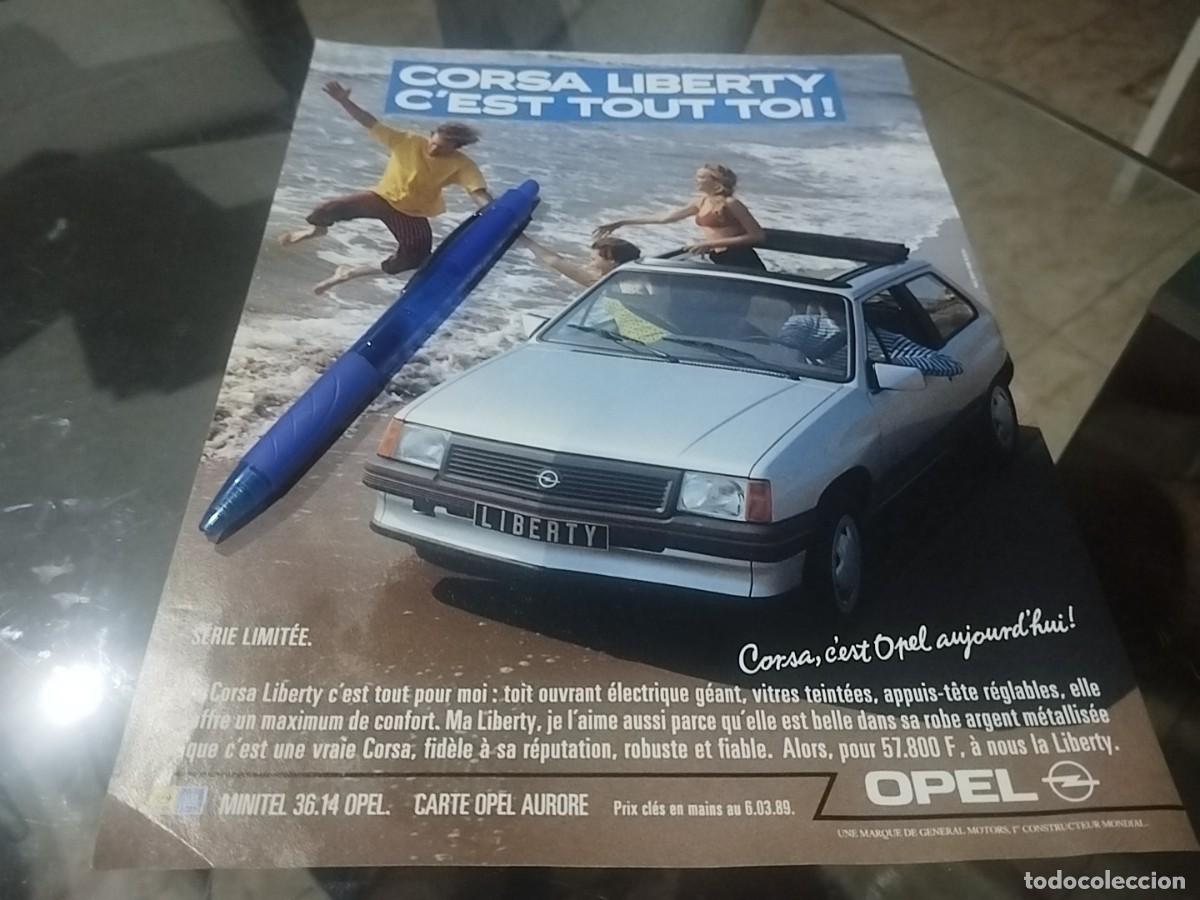 Coches y motocicletas: COCHE OPEL CORSA LIBERTY SERIE LIMITADA ANUNCIO PUBLICIDAD CLIPPING REVISTA FRANCESA 1989