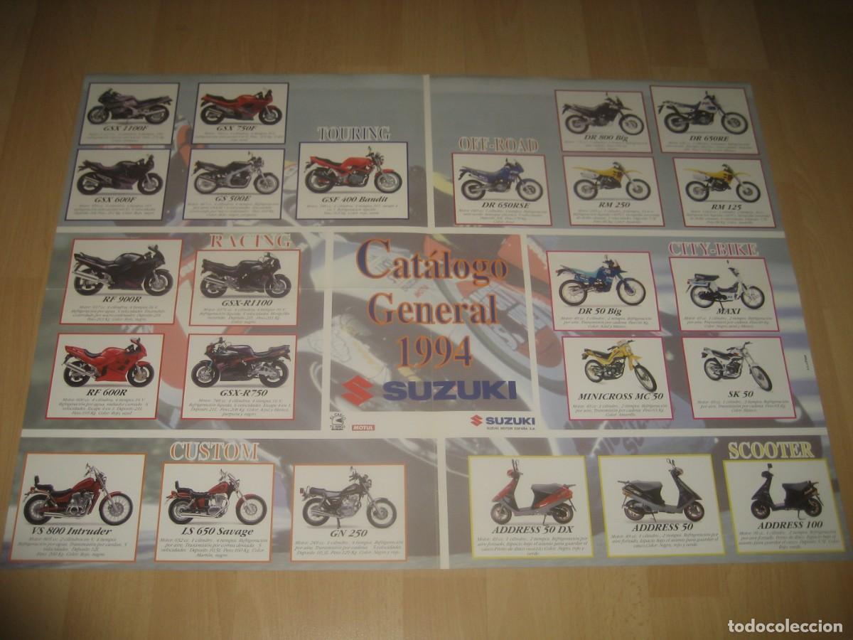 Coches y motocicletas: CARTEL POSTER MOTOS. CATALOGO GENERAL SUZUKI 1994