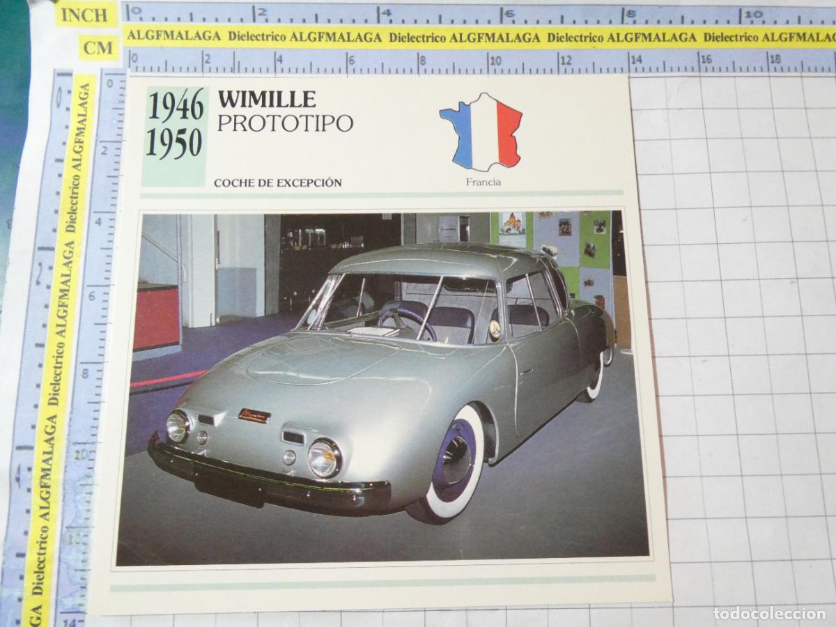 Coches y motocicletas: TARJETA FICHA T&Eacute;CNICA COCHES DE COLECCI&Oacute;N. FRANCIA 1946 WIMILLE PROTOTIPO. PLANETA AGOSTINI. 952