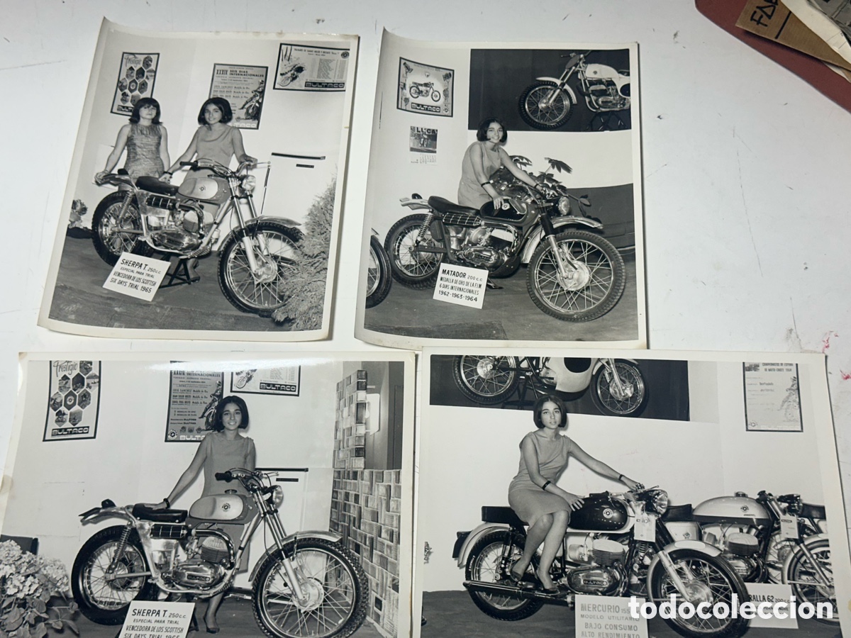 Coches y motocicletas: Fotograf&iacute;as Moto Sherpa Matador Mercurio Bultaco originales &eacute;poca