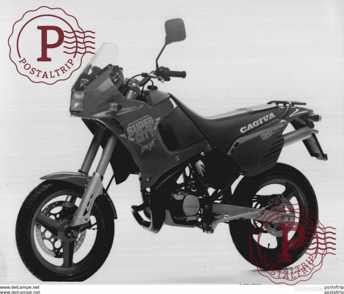 Autos und Motorr&auml;der: CAGIVA SUPER CITY +-18cm x 23,5cm Moto MOTOCROSS MOTORCYCLE Douglas J Jackson archive of motorcycle