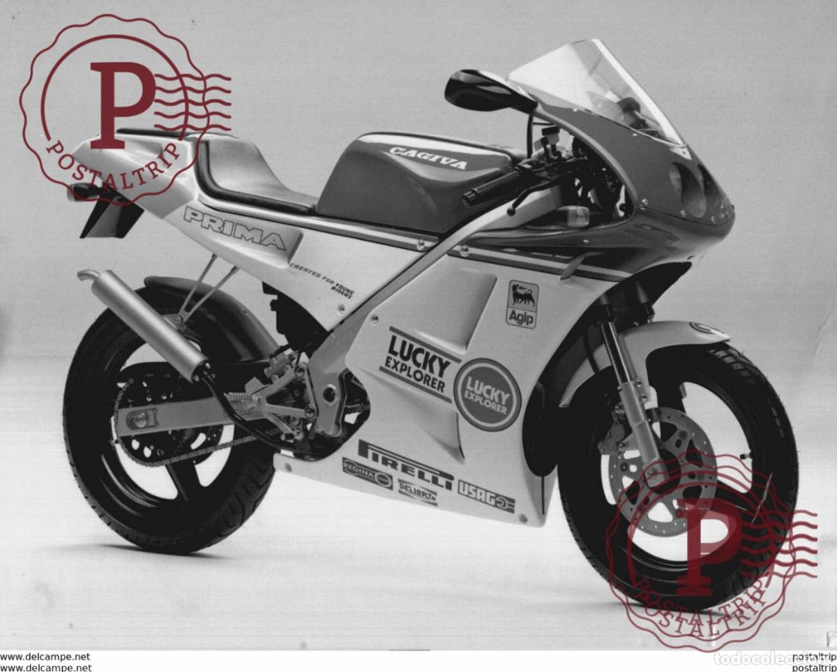 Autos und Motorr&auml;der: CAGIVA +-16cm x 21cm Moto MOTOCROSS MOTORCYCLE Douglas J Jackson archive of motorcycles