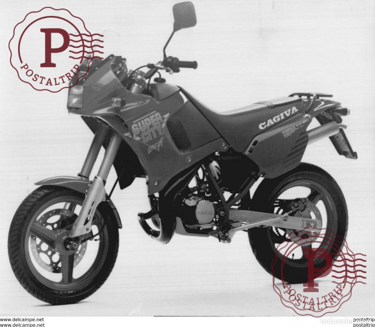 Autos und Motorr&auml;der: CAGIVA SUPERCITY +-17cm x 21cm Moto MOTOCROSS MOTORCYCLE Douglas J Jackson archive of motorcycles