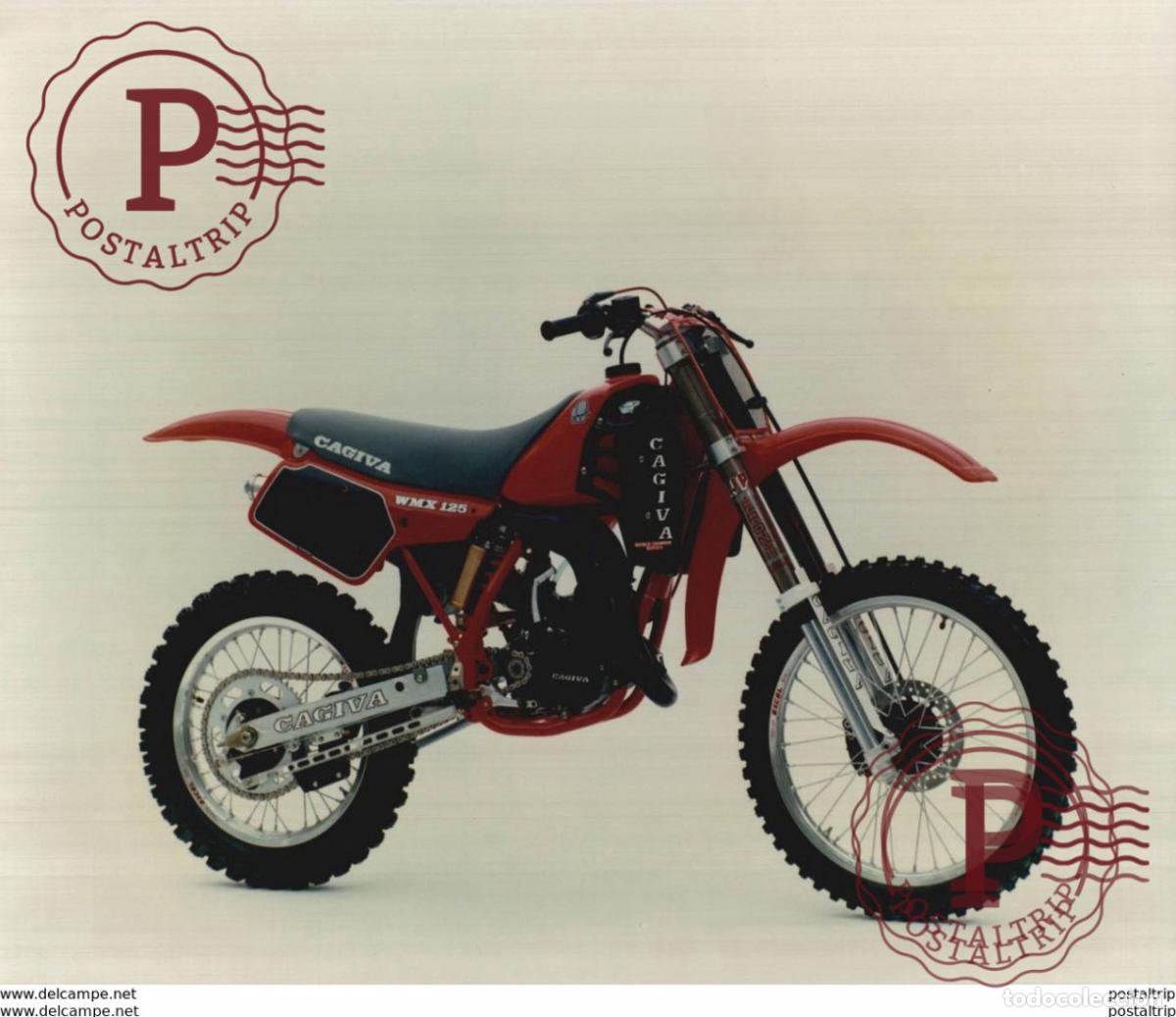 Coches y motocicletas: CAGIVA WMX 125 +-25x20cm Moto MOTOCROSS MOTORCYCLE Douglas J Jackson archive of motorcycles
