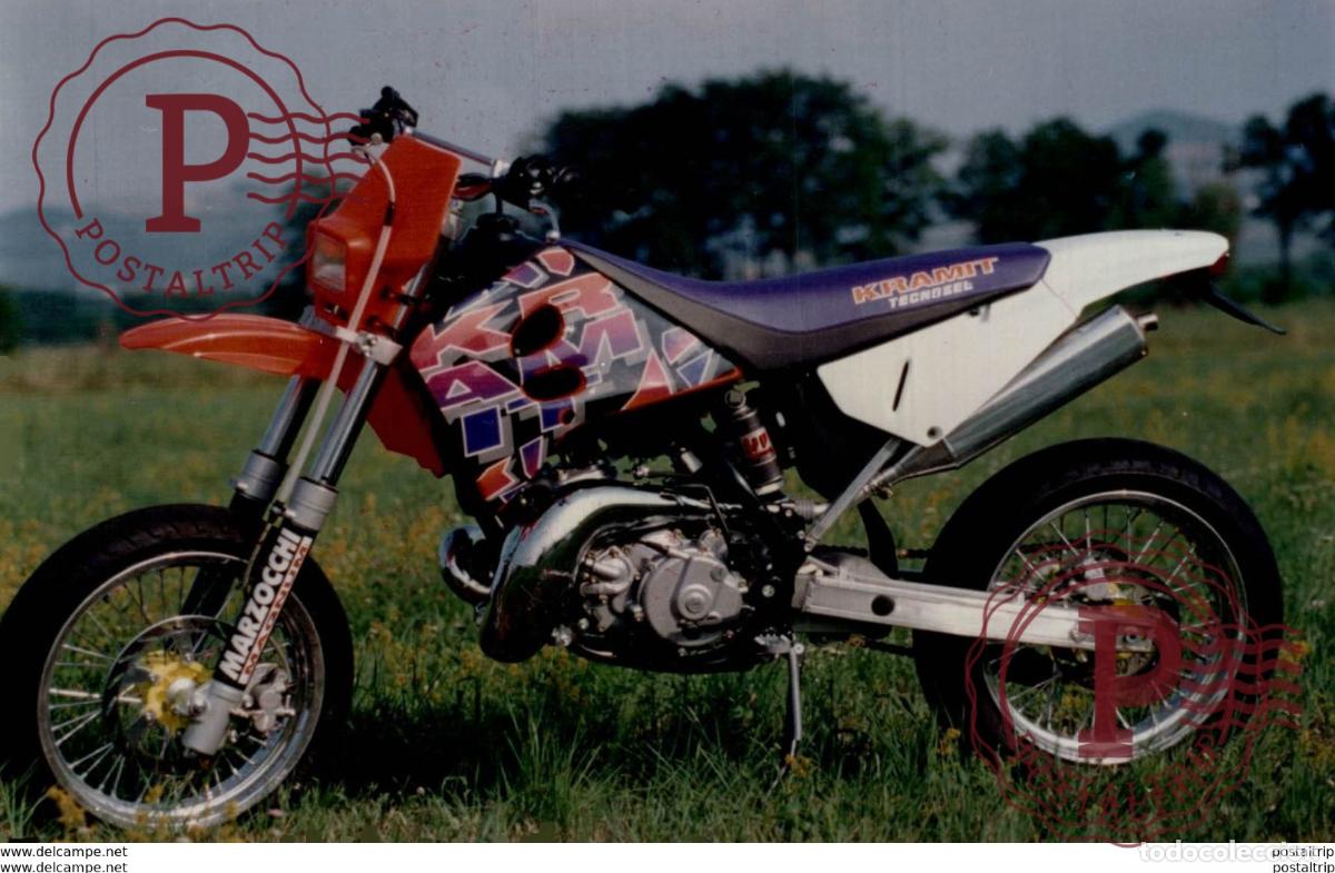 Coches y motocicletas: KRAMIT TECNOSEL +-10cm x 15cm Moto MOTOCROSS MOTORCYCLE Douglas J Jackson archive of motorcycles