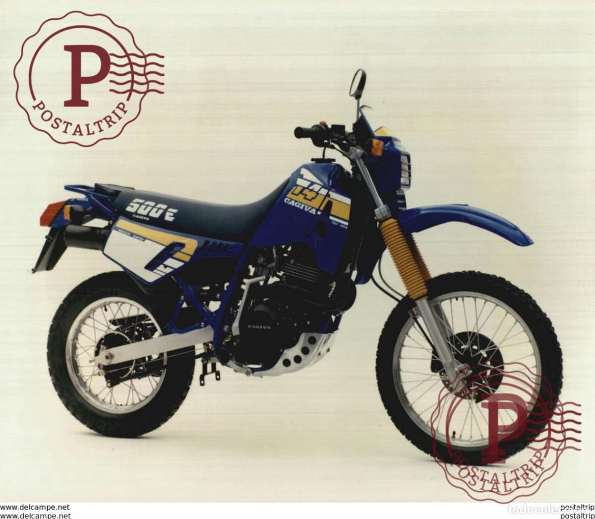 Coches y motocicletas: CAGIVA 500 E T4 +-25x20cm Moto MOTOCROSS MOTORCYCLE Douglas J Jackson archive of motorcycles