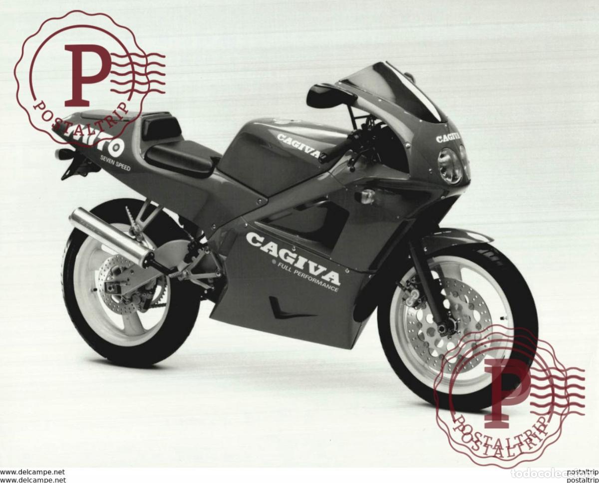 Cars and Motorcycles: CAGIVA MITO 7 SPEED +-25x20cm Moto MOTOCROSS MOTORCYCLE Douglas J Jackson archive of motorcycles