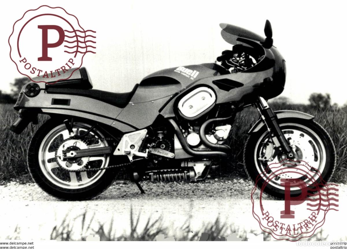 Cars and Motorcycles: BUELL +-10,5cm x 14cm Moto MOTOCROSS MOTORCYCLE Douglas J Jackson archive of motorcycles