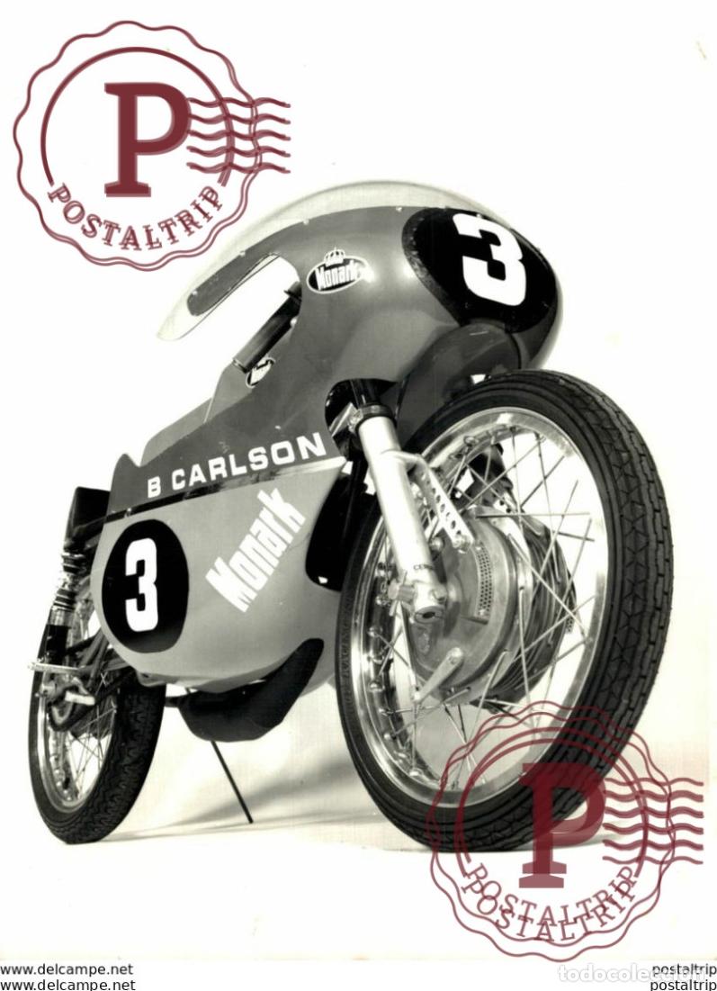 Coches y motocicletas: B CARLSON MONARK NEW 125CC ROAD RACER 18*12cm Moto MOTOCROSS MOTORCYCLE Douglas J Jackson archive o
