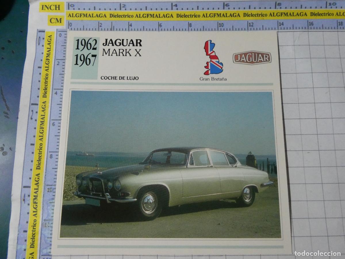 Coches y motocicletas: TARJETA FICHA T&Eacute;CNICA COCHES DE COLECCI&Oacute;N. REINO UNIDO 1962 JAGUAR MARK X. PLANETA AGOSTINI. 968