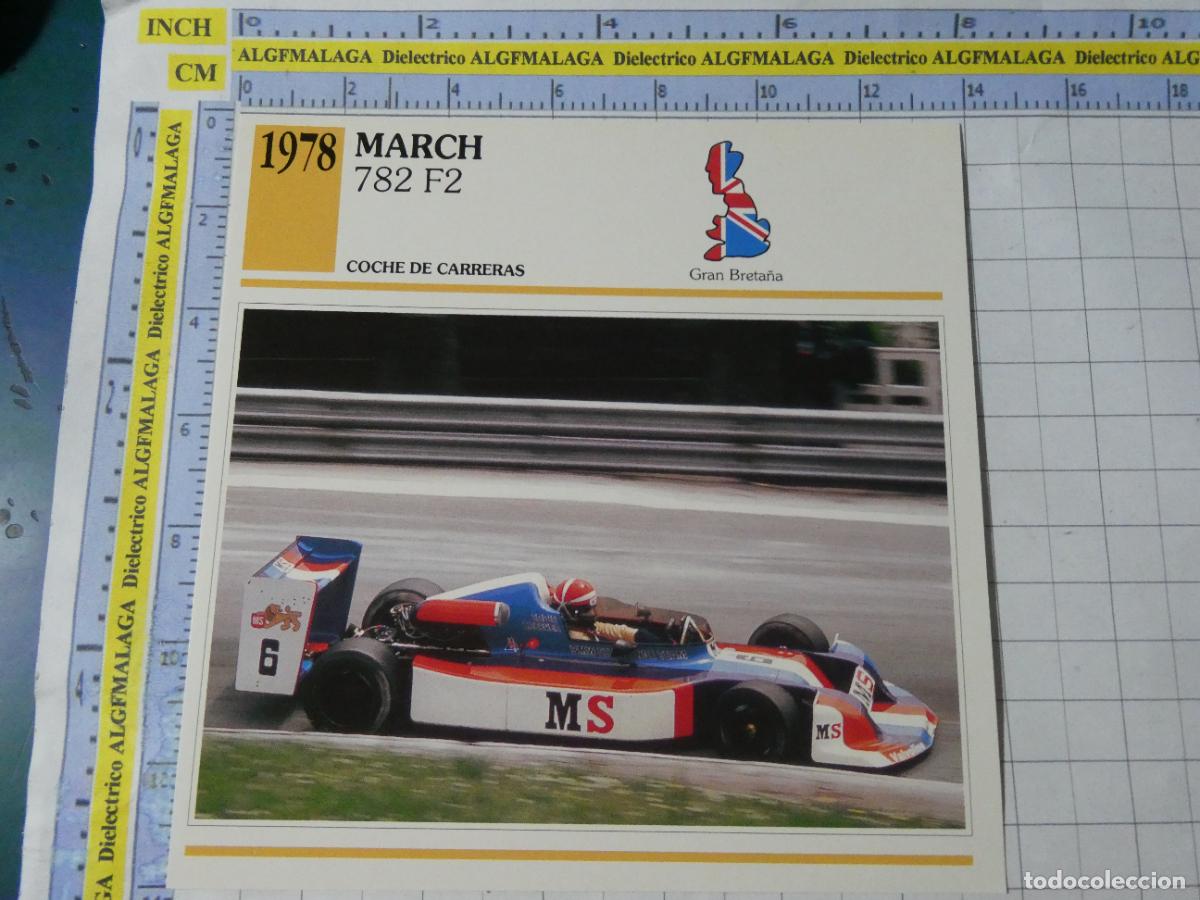 Coches y motocicletas: TARJETA FICHA T&Eacute;CNICA COCHES DE COLECCI&Oacute;N. REINO UNIDO 1978 MARCH 782 F2. 969