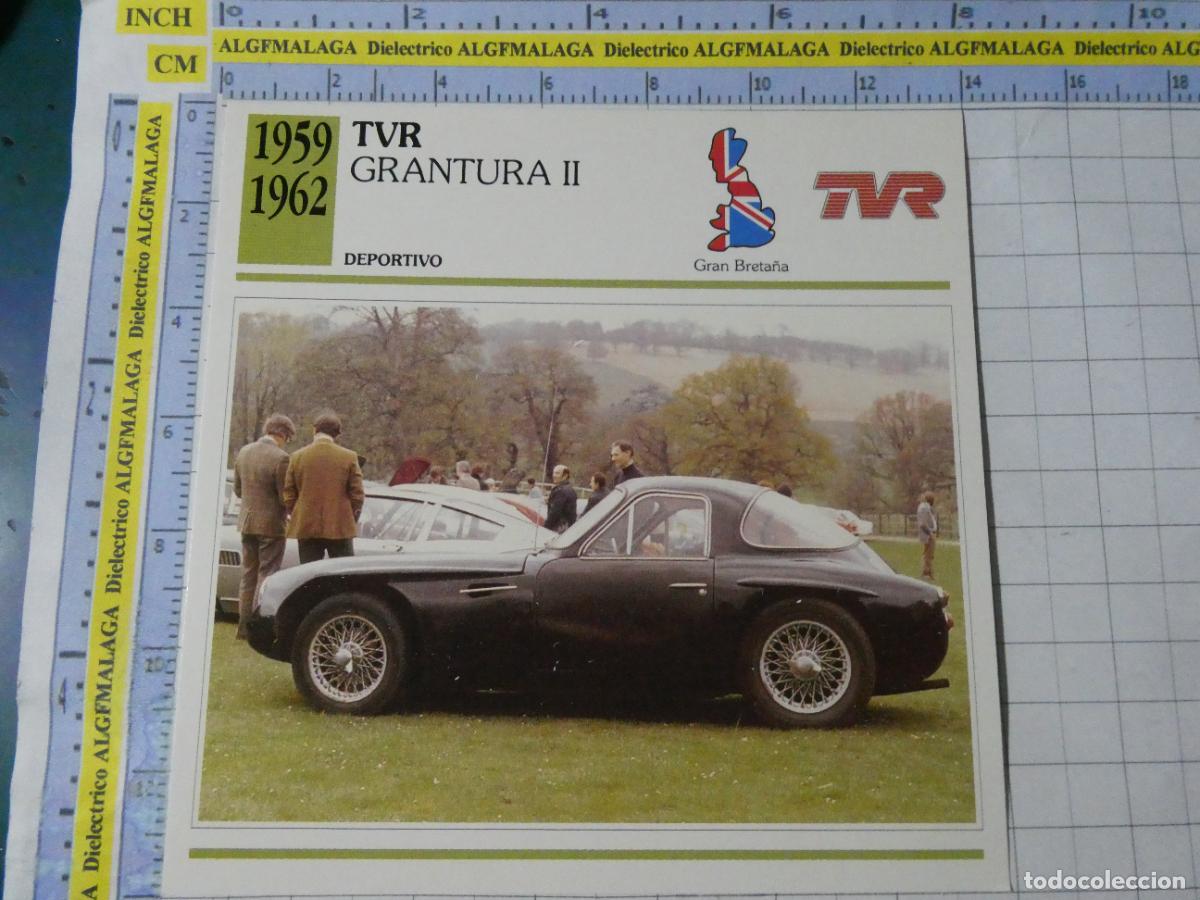 Coches y motocicletas: TARJETA FICHA T&Eacute;CNICA COCHES DE COLECCI&Oacute;N. REINO UNIDO 1959 TVR GRANTURA II. PLANETA AGOSTINI. 971