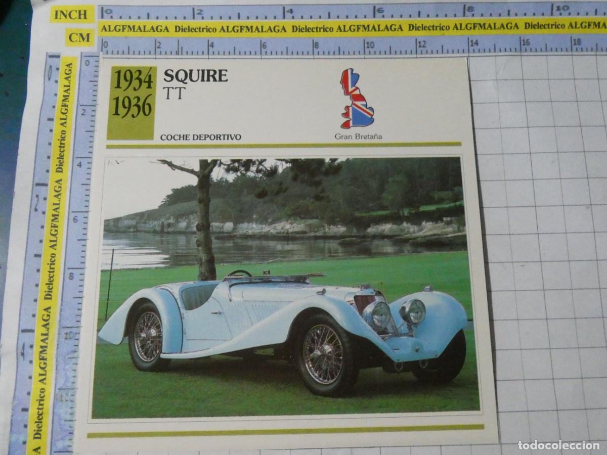 Coches y motocicletas: TARJETA FICHA T&Eacute;CNICA COCHES DE COLECCI&Oacute;N. REINO UNIDO 1934. SQUIRE TT. PLANETA AGOSTINI. 980