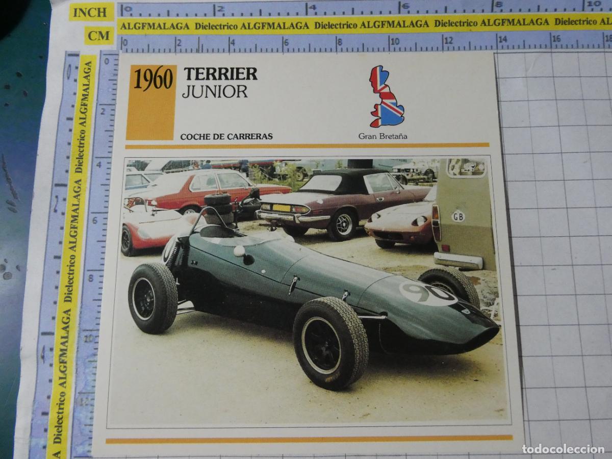 Coches y motocicletas: TARJETA FICHA T&Eacute;CNICA COCHES DE COLECCI&Oacute;N. REINO UNIDO 1960 TERRIER JUNIOR. PLANETA AGOSTINI. 983