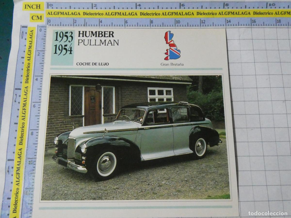 Coches y motocicletas: TARJETA FICHA T&Eacute;CNICA COCHES DE COLECCI&Oacute;N. REINO UNIDO 1953 HUMBER PULLMAN. PLANETA AGOSTINI. 989