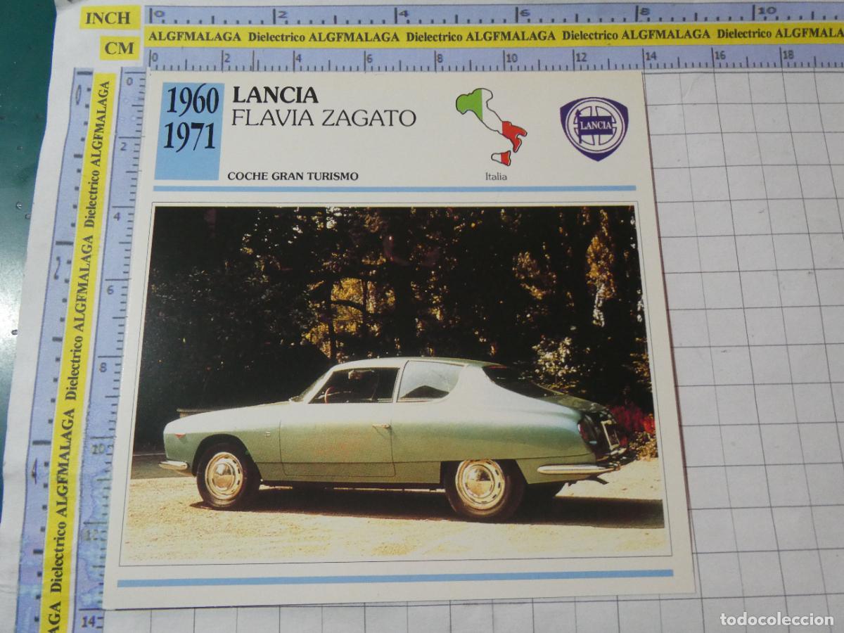 Coches y motocicletas: TARJETA FICHA T&Eacute;CNICA COCHES DE COLECCI&Oacute;N PLANETA AGOSTINI ITALIA 1960 LANCIA FLAVIA ZAGATO. 991