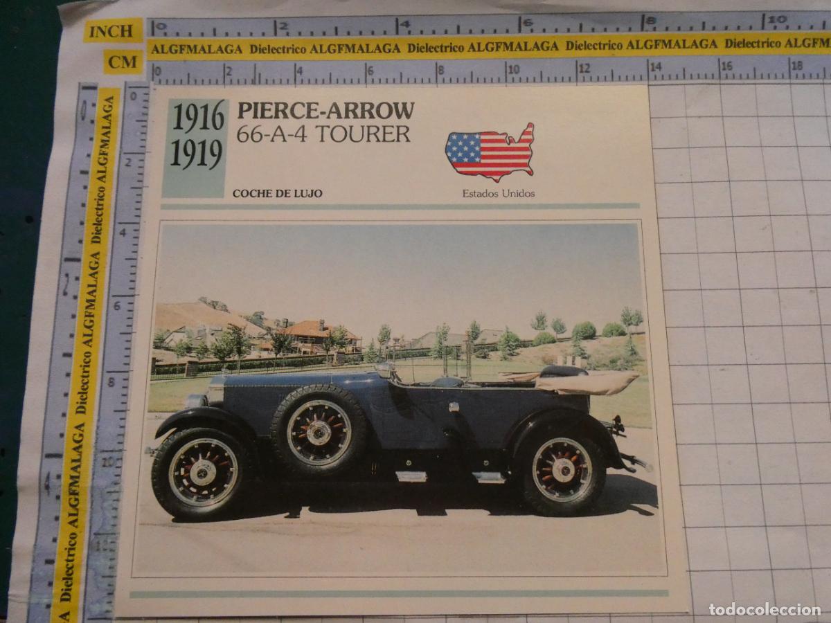 Coches y motocicletas: TARJETA FICHA T&Eacute;CNICA COCHES DE COLECCI&Oacute;N PLANETA AGOSTINI ESTADOS UNIDOS 1916 PIERCE ARROW. 1013