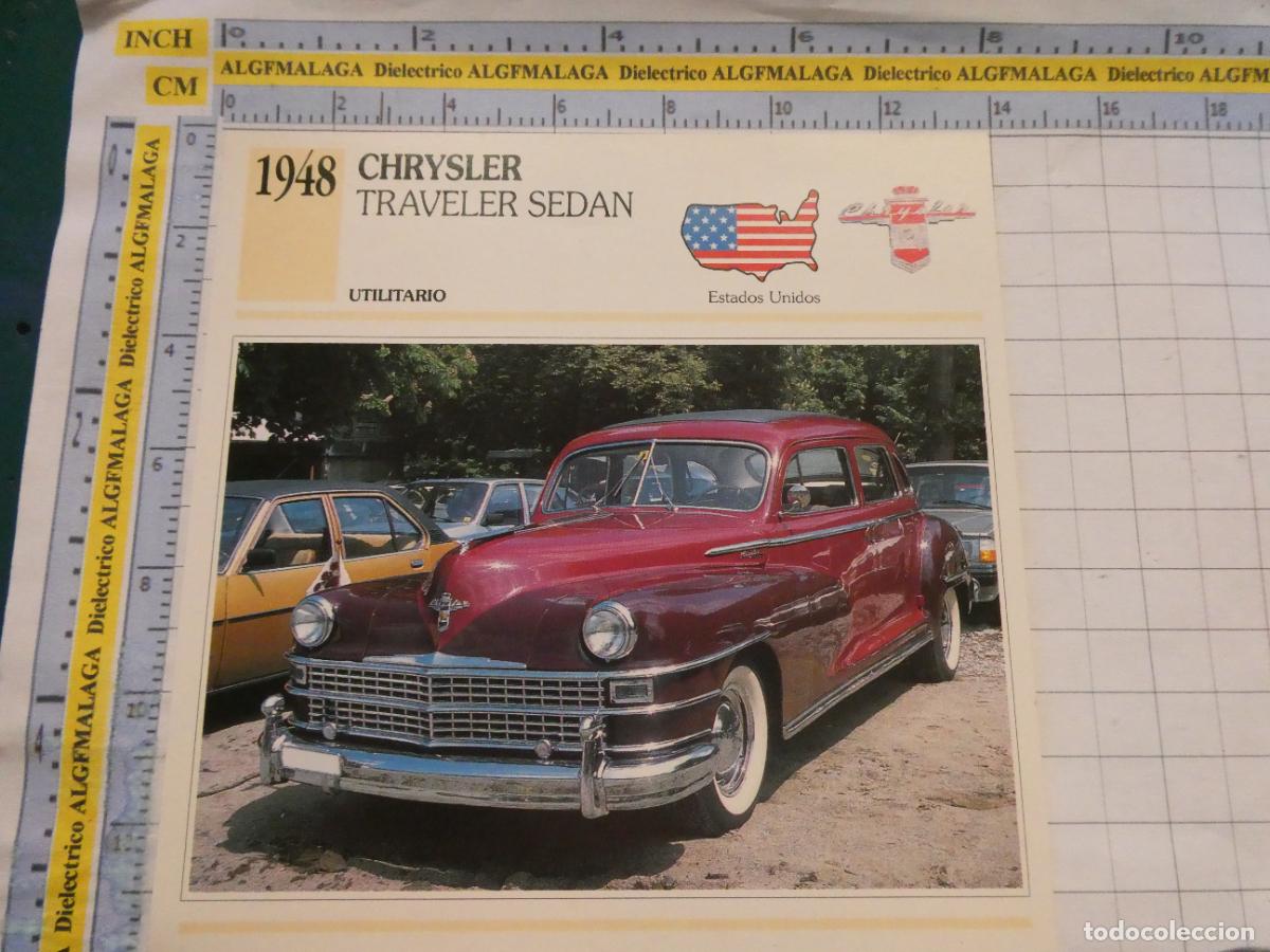 Coches y motocicletas: TARJETA FICHA T&Eacute;CNICA COCHES DE COLECCI&Oacute;N PLANETA AGOSTINI ESTADOS UNIDOS 1948 CHRYSLER SEDAN. 1015