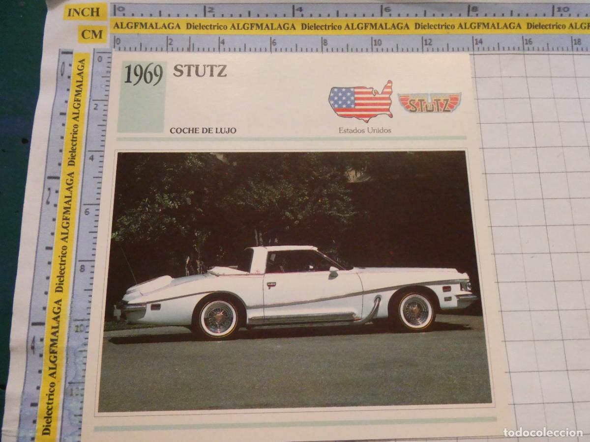 Coches y motocicletas: TARJETA FICHA T&Eacute;CNICA COCHES DE COLECCI&Oacute;N PLANETA AGOSTINI EEUU 1969 STUTZ. 1030