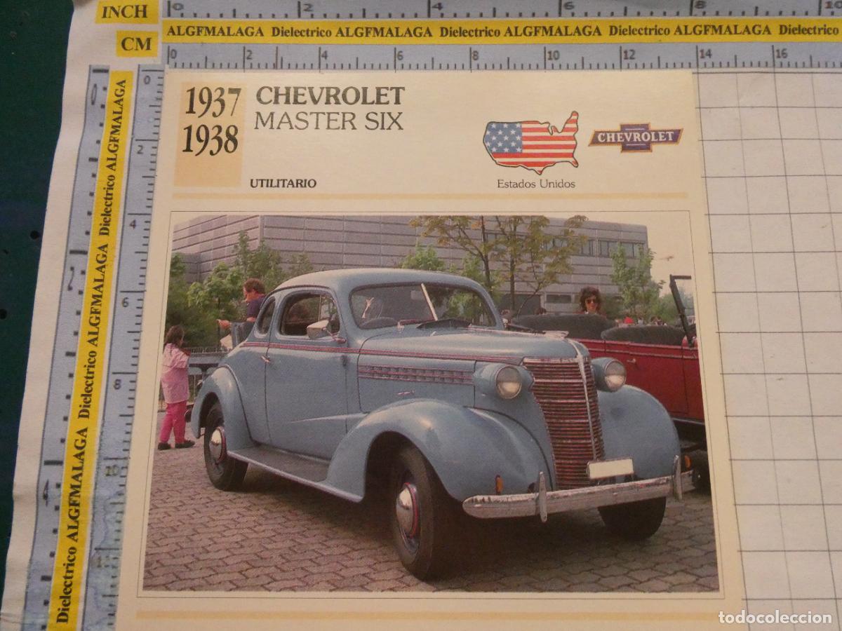 Coches y motocicletas: TARJETA FICHA T&Eacute;CNICA COCHES DE COLECCI&Oacute;N PLANETA AGOSTINI EEUU 1937 CHEVROLET MASTER SIX. 1032