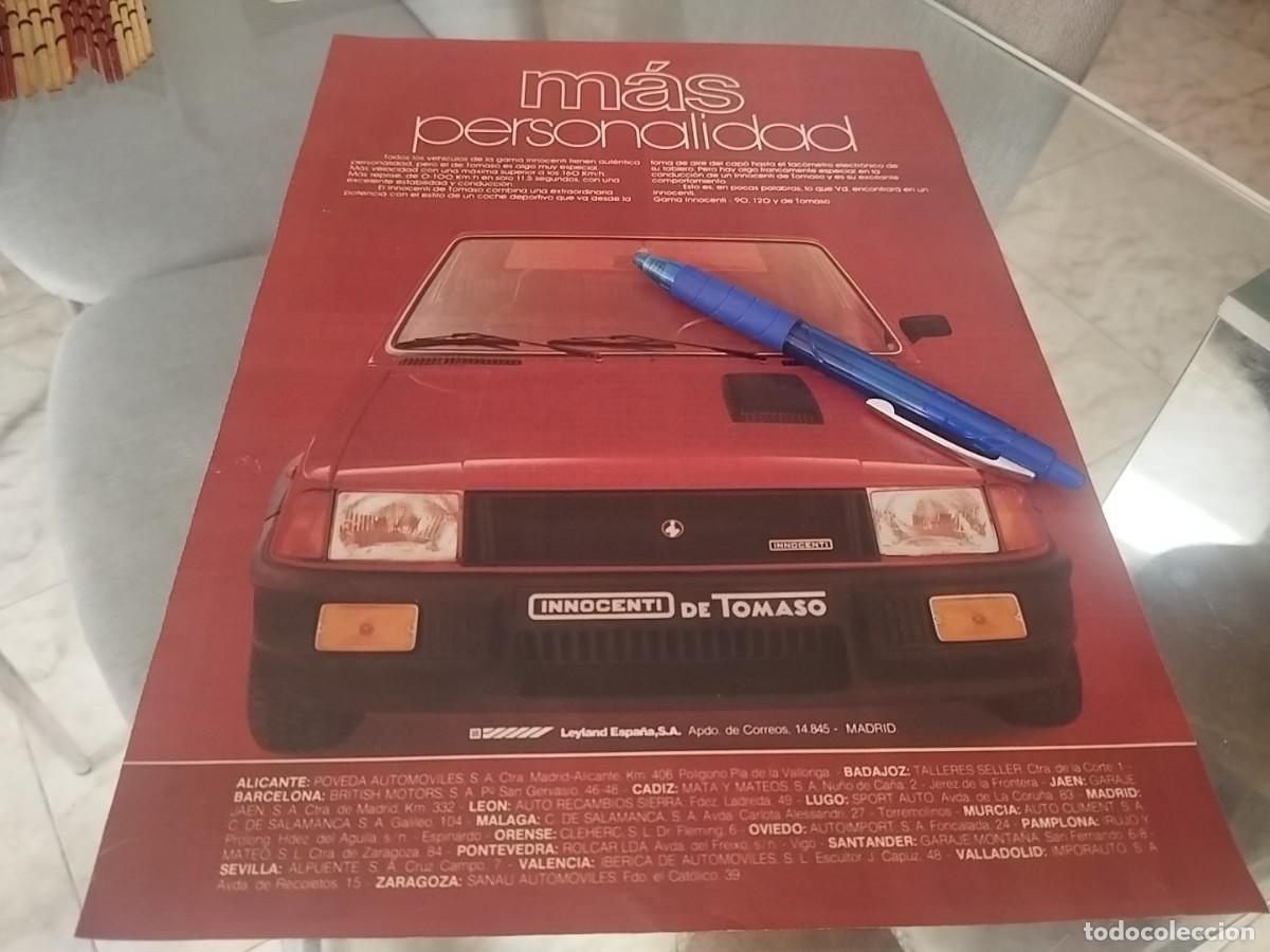 Coches y motocicletas: COCHE INNOCENTI DE TOMASO RAR&Iacute;SIMO ANUNCIO PUBLICIDAD REVISTA 1981 BONITO PARA ENMARCAR