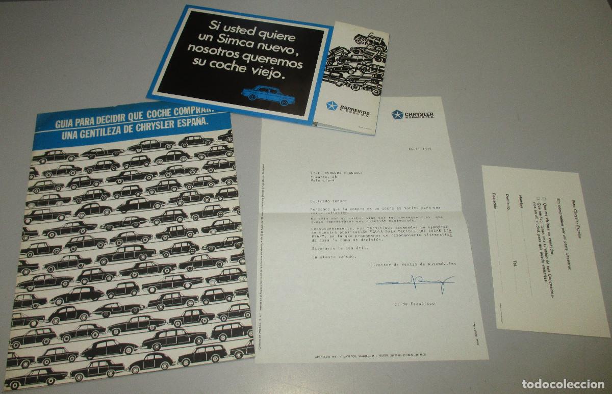 Coches y motocicletas: Cat&aacute;logo, publicidad, CHRYSLER ESPA&Ntilde;A 1975