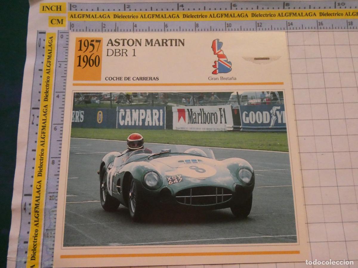 Coches y motocicletas: TARJETA FICHA T&Eacute;CNICA COCHES DE COLECCI&Oacute;N PLANETA AGOSTINI GRAN BRETA&Ntilde;A 1957 ASTON MARTIN DBR1. 1036