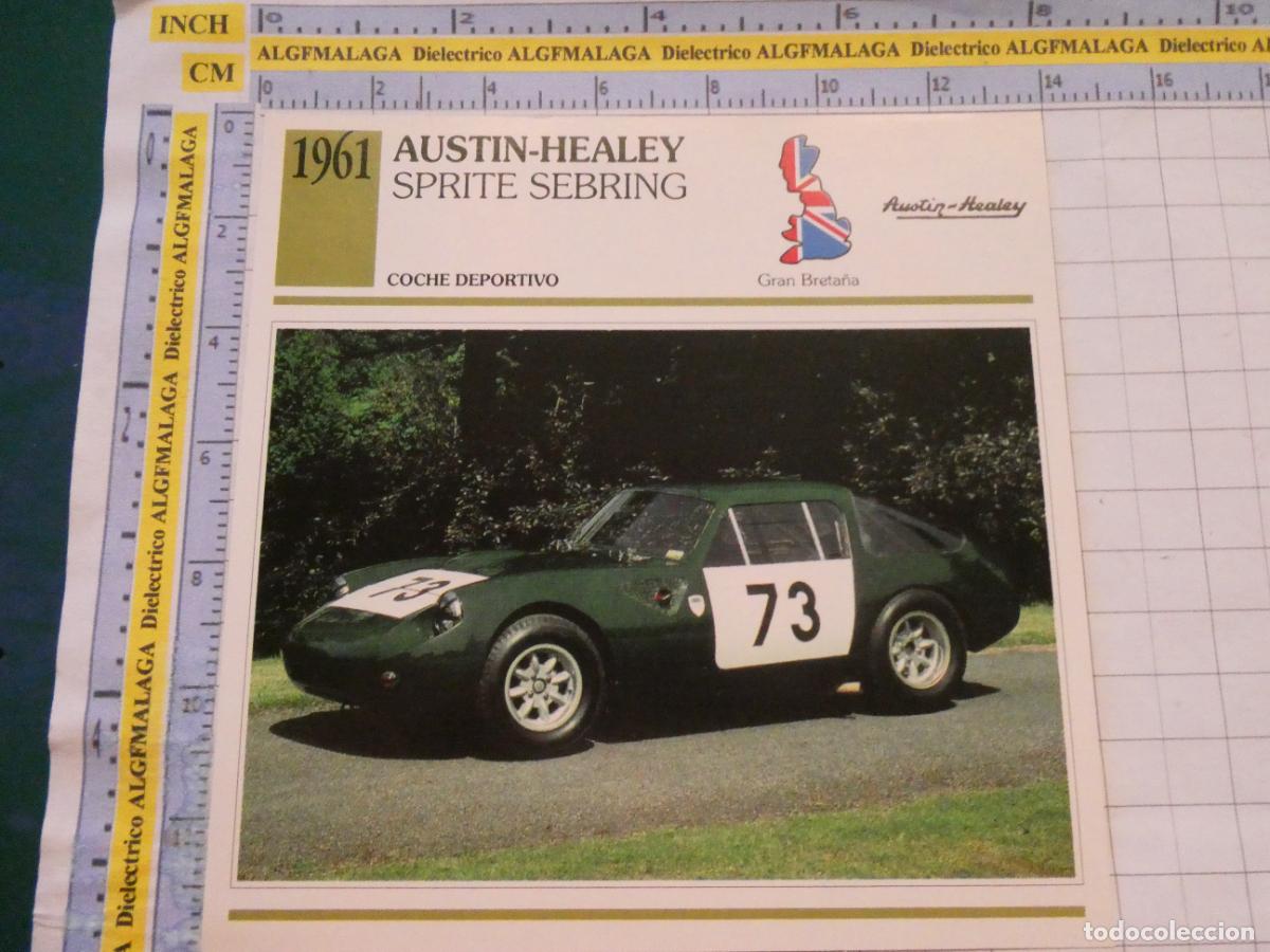 Coches y motocicletas: TARJETA FICHA T&Eacute;CNICA COCHES DE COLECCI&Oacute;N PLANETA AGOSTINI GRAN BRETA&Ntilde;A 1961 AUSTIN HEALEY SPR. 1040