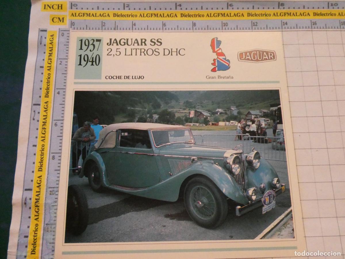 Coches y motocicletas: TARJETA FICHA T&Eacute;CNICA COCHES DE COLECCI&Oacute;N PLANETA AGOSTINI GRAN BRETA&Ntilde;A 1937 JAGUAR SS 2,5 LIT. 1041