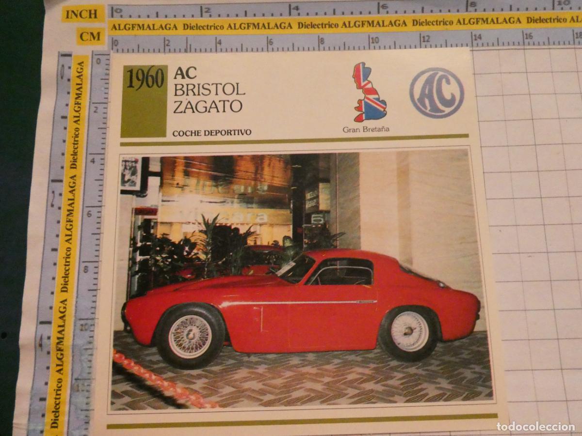 Coches y motocicletas: TARJETA FICHA T&Eacute;CNICA COCHES DE COLECCI&Oacute;N PLANETA AGOSTINI GRAN BRETA&Ntilde;A 1960 AC BRISTOL ZAGATO. 1044