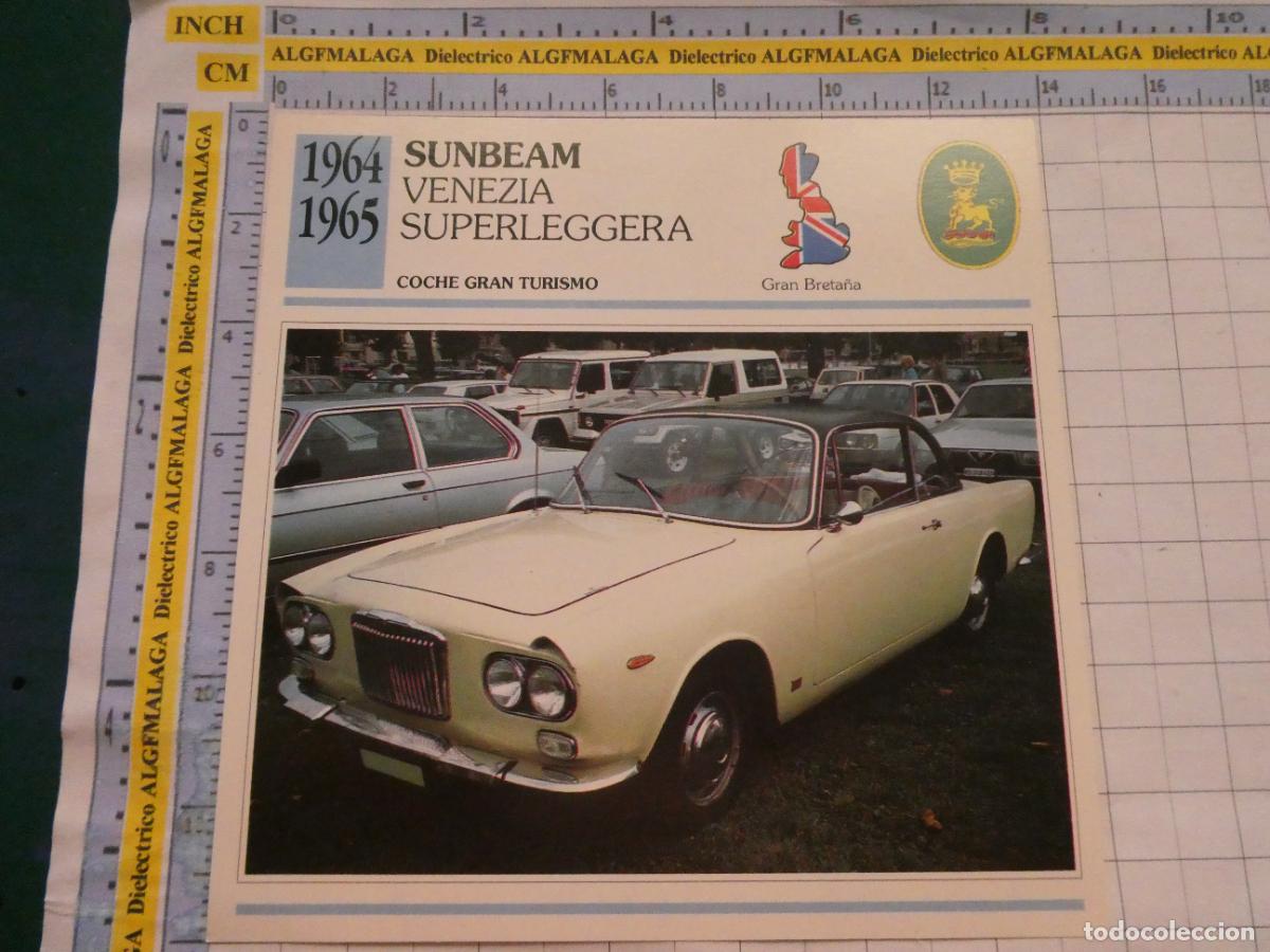 Coches y motocicletas: TARJETA FICHA T&Eacute;CNICA COCHES DE COLECCI&Oacute;N PLANETA AGOSTINI GRAN BRETA&Ntilde;A 1964 SUNBEAM VENEZIA. 1045