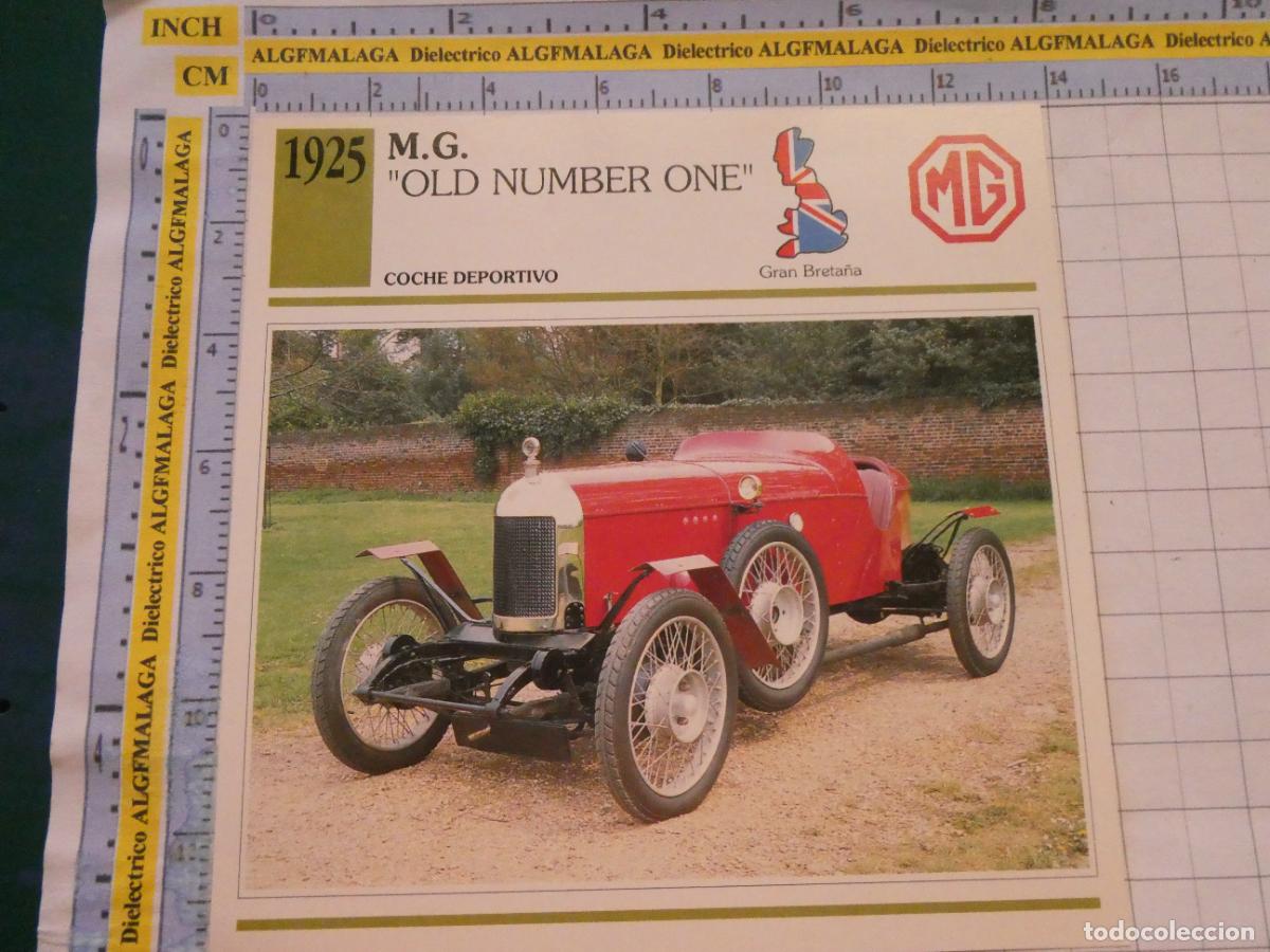 Coches y motocicletas: TARJETA FICHA T&Eacute;CNICA COCHES DE COLECCI&Oacute;N PLANETA AGOSTINI GRAN BRETA&Ntilde;A 1925 MG OLD N&ordm; 1 1047