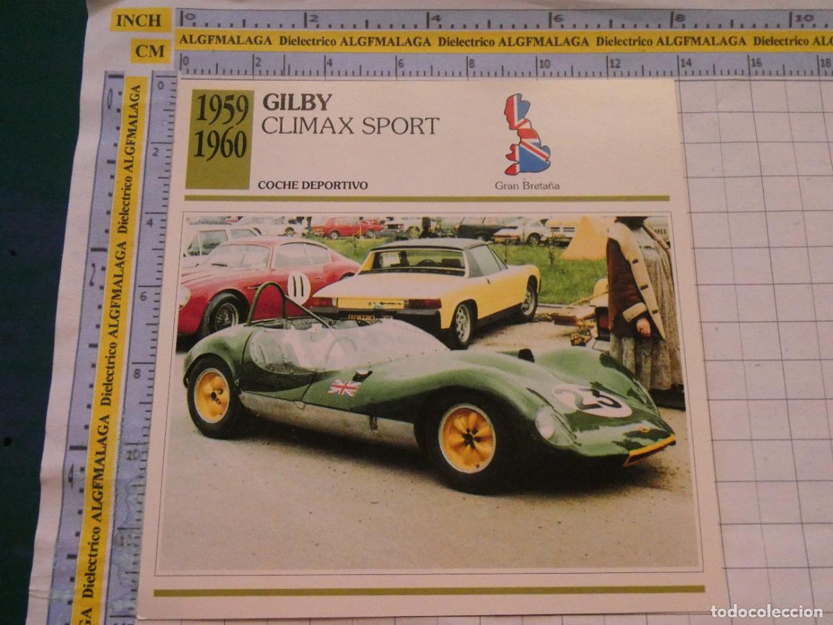 Coches y motocicletas: TARJETA FICHA T&Eacute;CNICA COCHES DE COLECCI&Oacute;N PLANETA AGOSTINI GRAN BRETA&Ntilde;A 1959 GILBY CLIMAX SPORT 1049